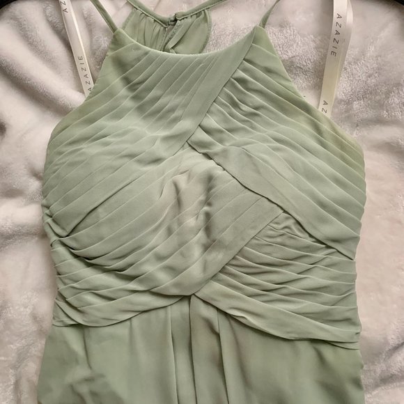 Azazie Ginger Bridesmaid Dress, Dusty Sage - Picture 2 of 3